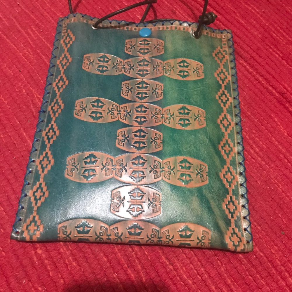 Argentine, beautiful, hand-made, leather pouch